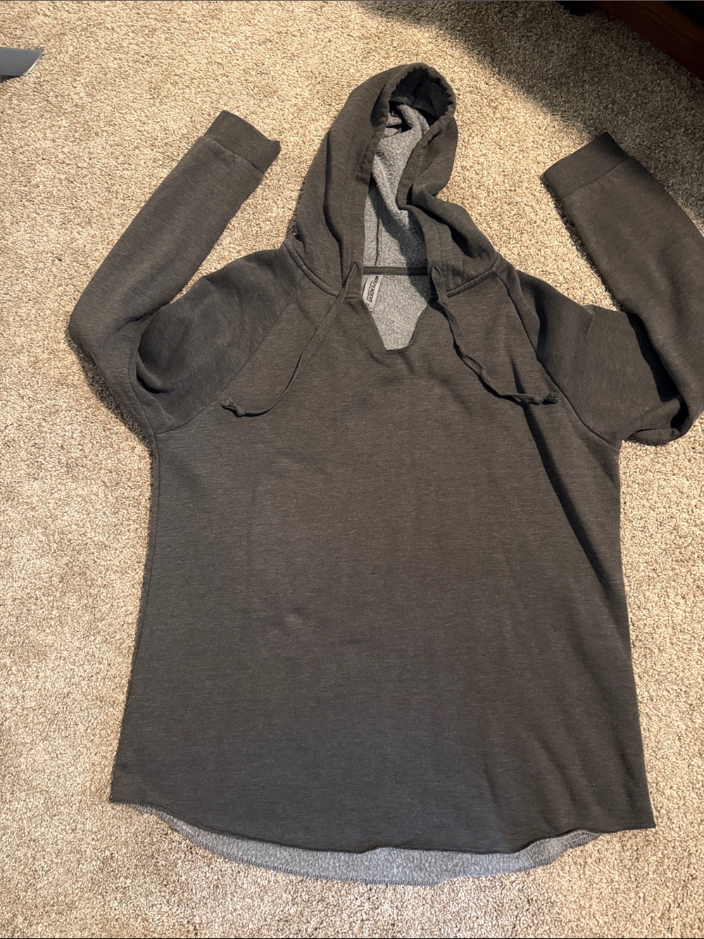 Charcoal Hooded Pullover Sweatshirt